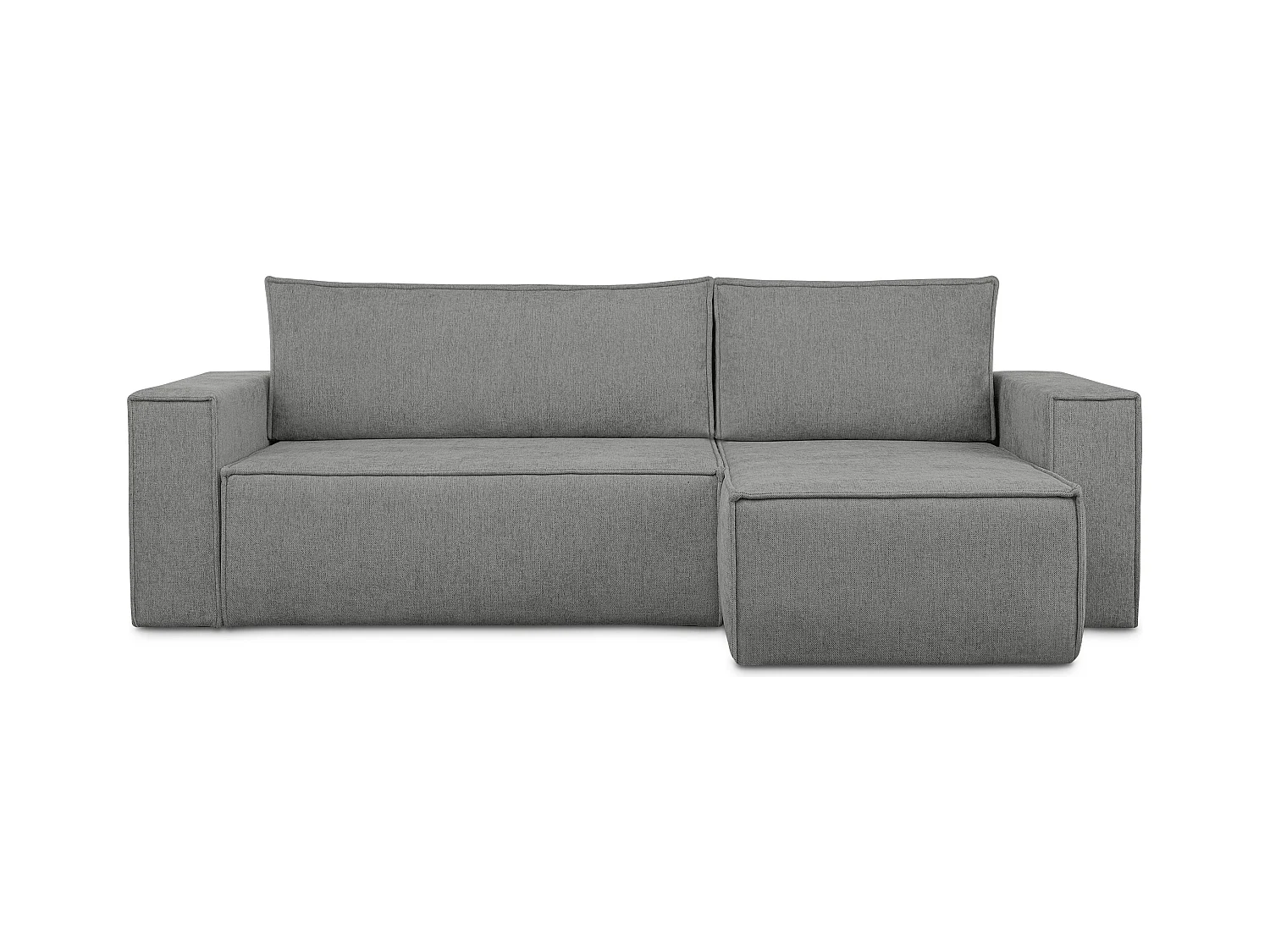 Canapé d'angle universel - gauche / droit - avec fonction couchage - avec coffre de rangement - Gris - NAPI II