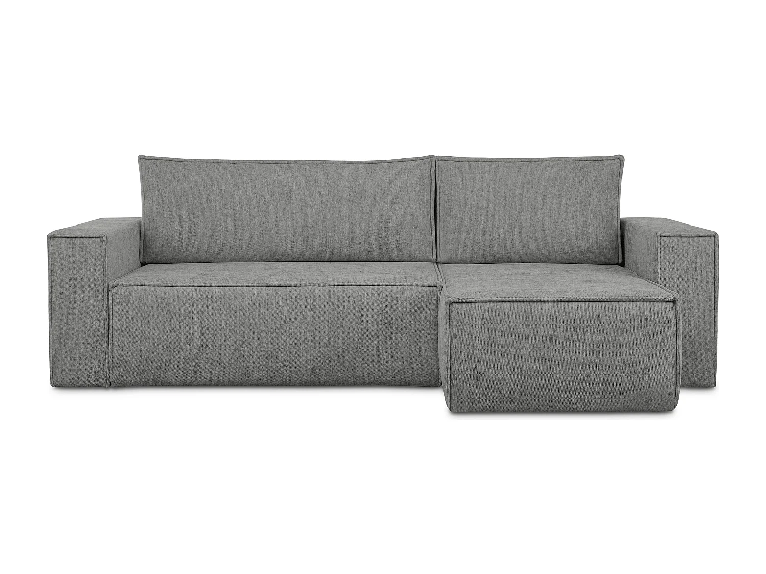 Canapé d'angle universel - gauche / droit - avec fonction couchage - avec coffre de rangement - Gris - NAPI II