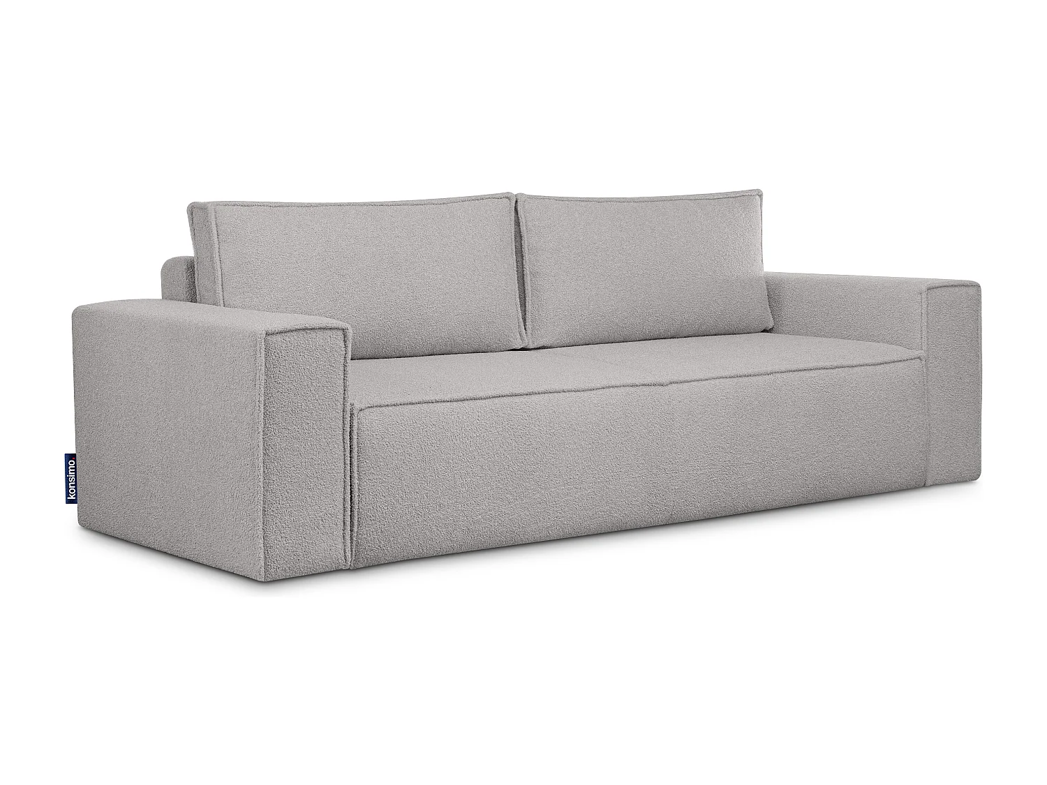 Canapé 3 places convertible - avec fonction couchage - avec coffre de rangement - Gris - NAPI II