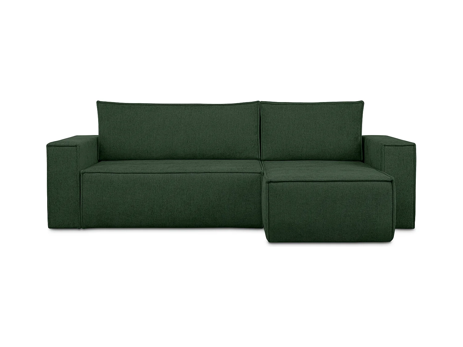 Canapé d'angle universel - gauche / droit - avec fonction couchage - avec coffre de rangement - Vert - NAPI II
