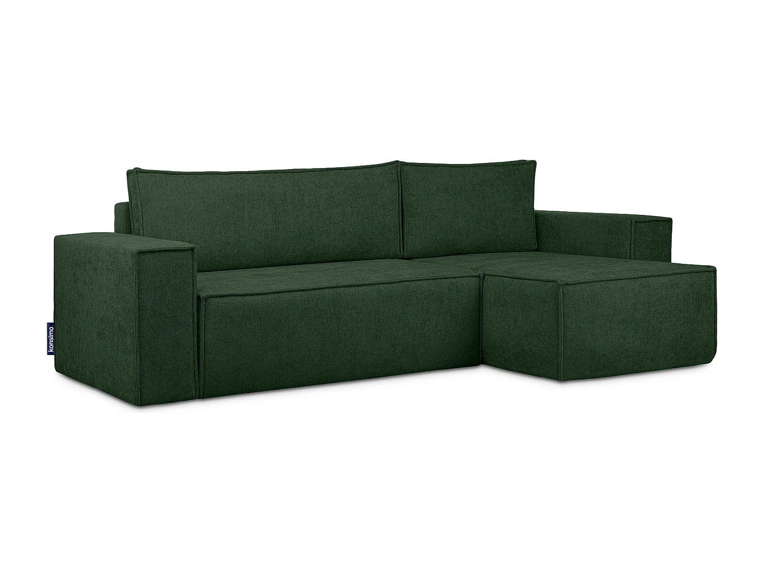 Canapé d'angle universel - gauche / droit - avec fonction couchage - avec coffre de rangement - Vert - NAPI II
