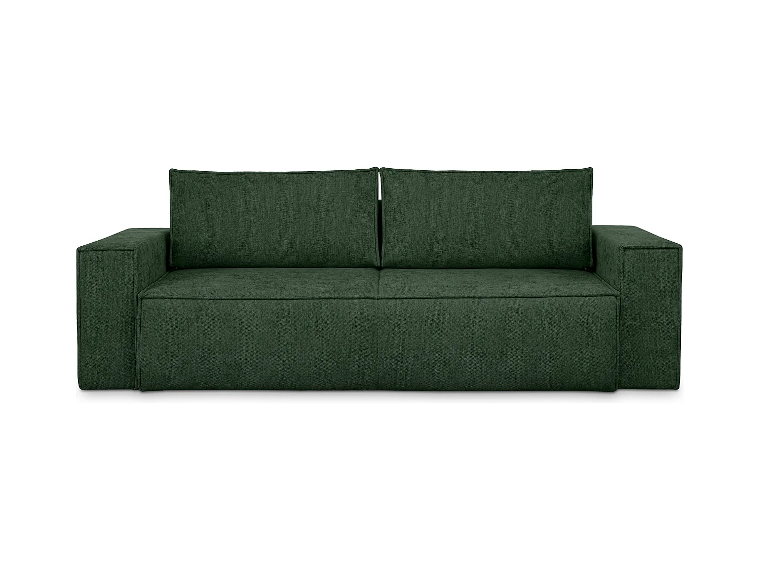 Canapé 3 places convertible - avec fonction couchage - avec coffre de rangement - Vert - NAPI II