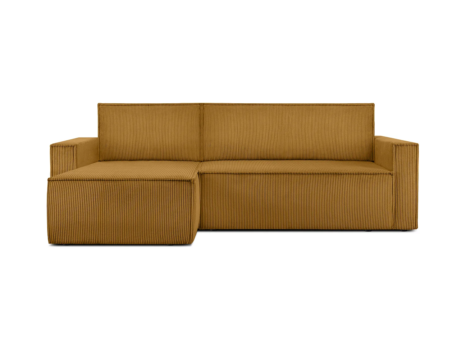 Canapé d'angle universel - gauche / droit - avec fonction couchage - avec coffre de rangement - Jaune - NAPI