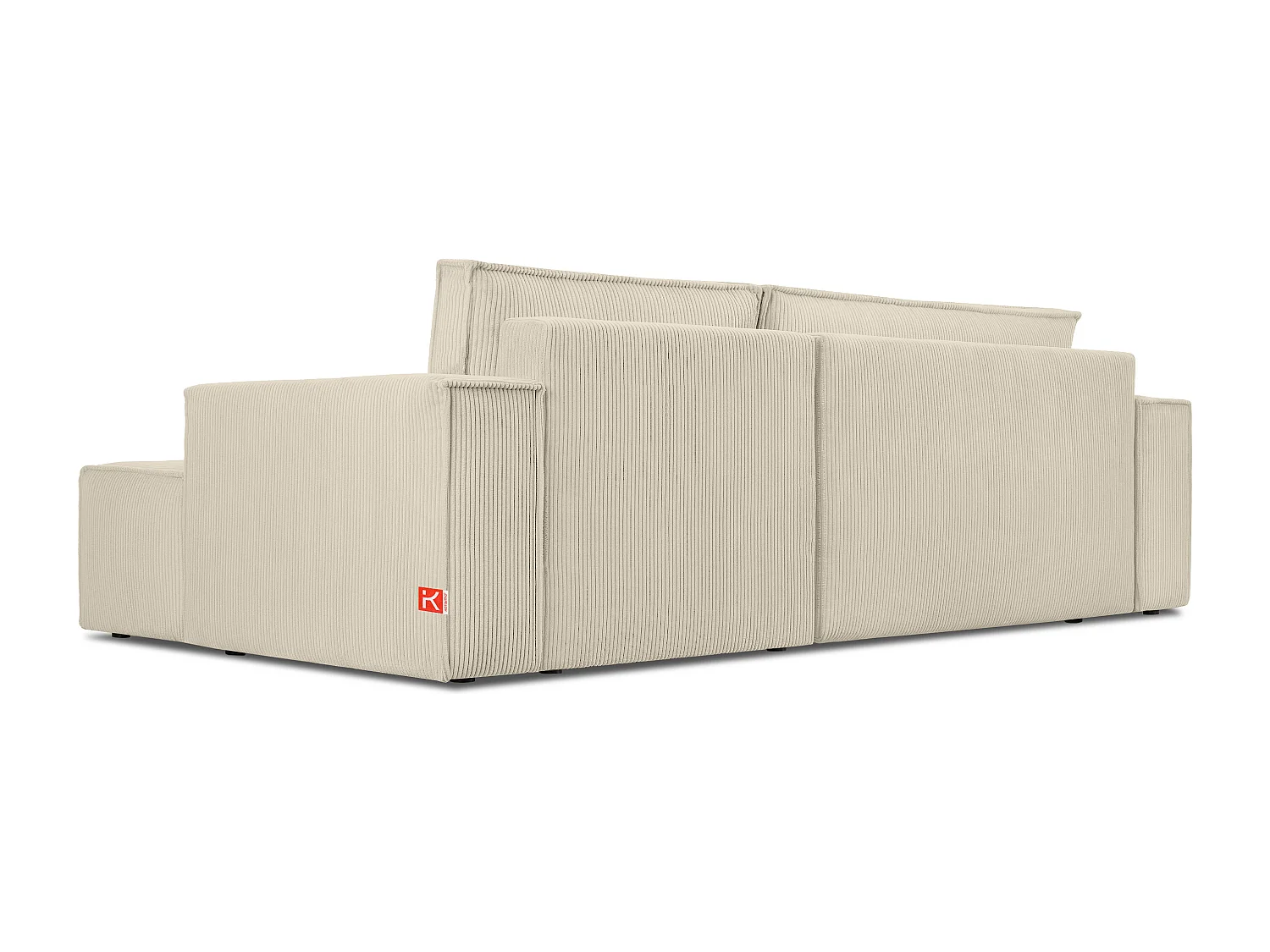 Canapé d'angle - droite - avec fonction couchage - avec coffre de rangement - Modern - Crème  - NAPI