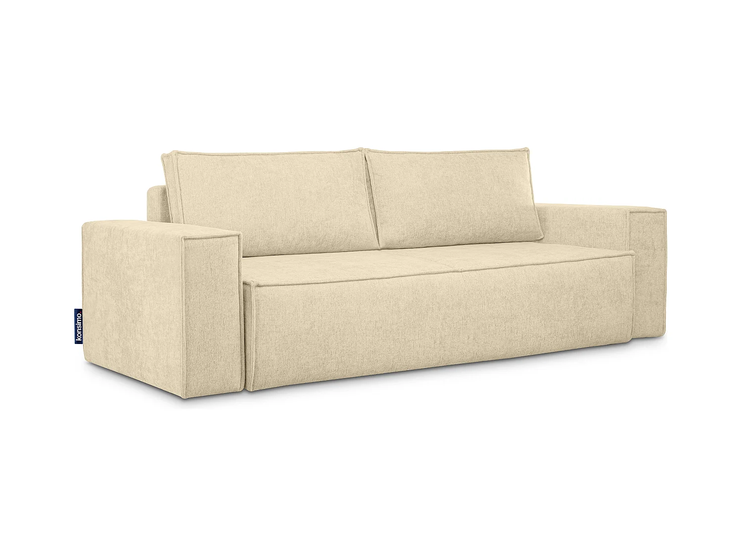 Canapé 3 places convertible - avec fonction couchage - avec coffre de rangement - Creme - NAPI II