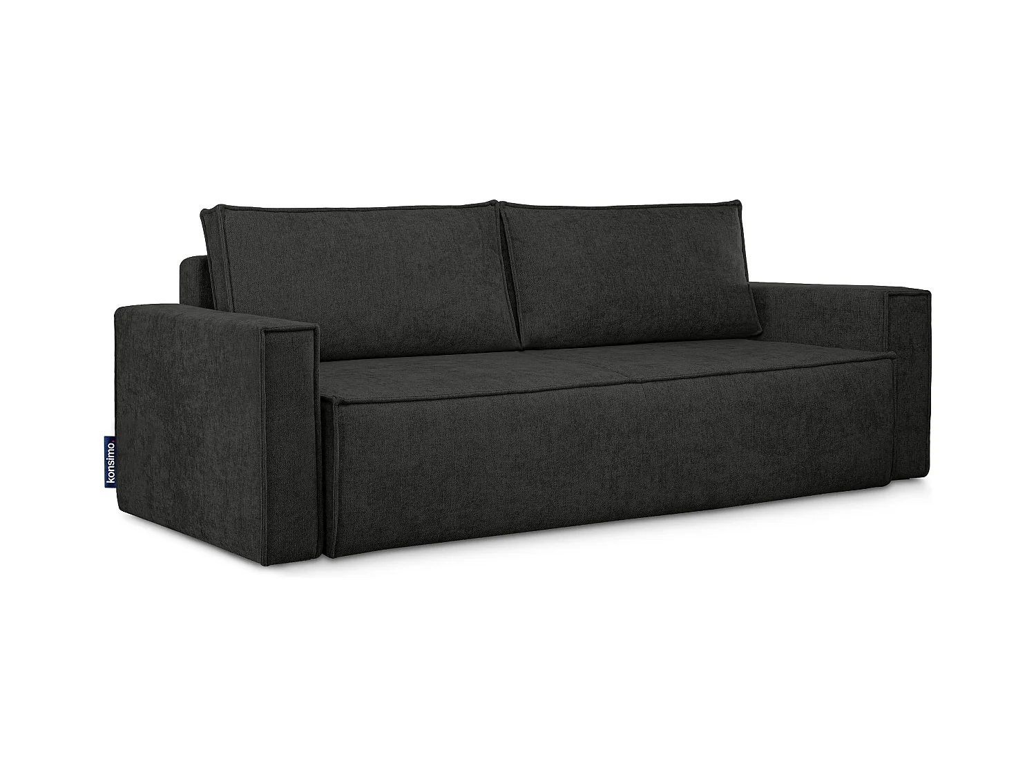 Canapé 3 places convertible - avec fonction couchage - avec coffre de rangement - Anthracite- NAPI II