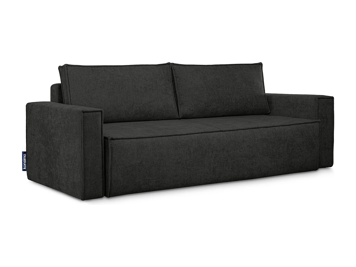 Canapé 3 places convertible - avec fonction couchage - avec coffre de rangement - Anthracite- NAPI II