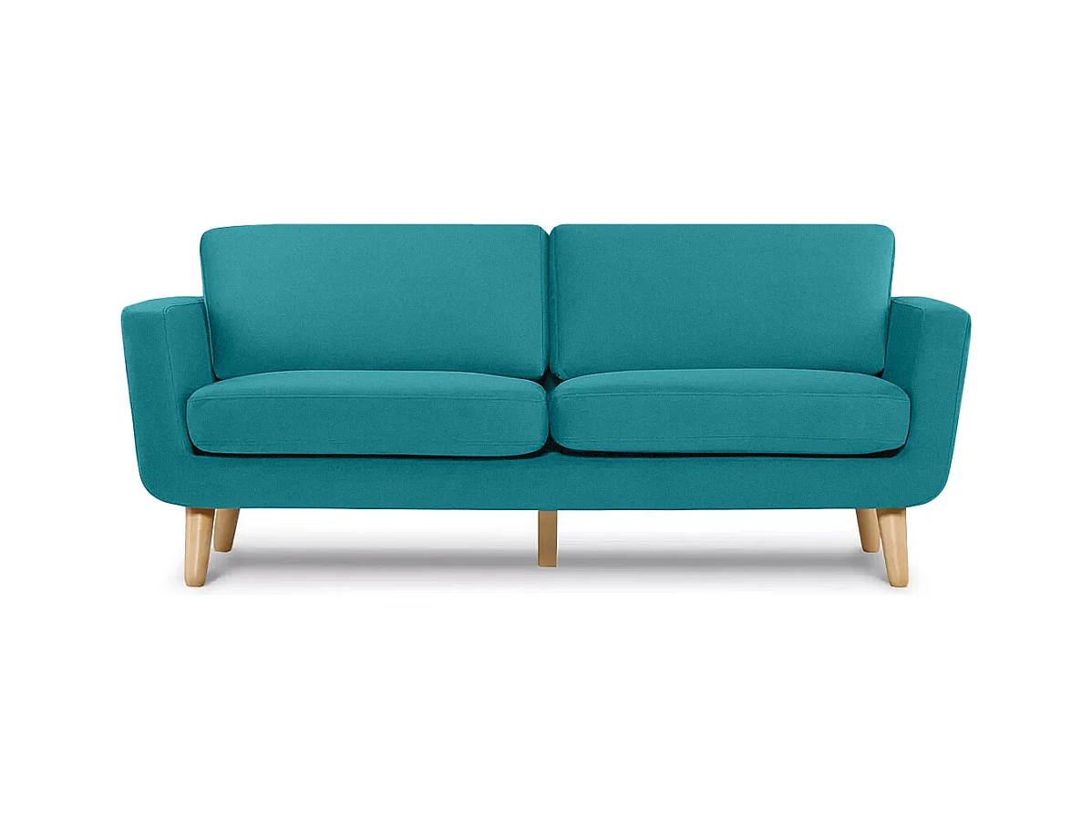 Canapé Scandinave 3 places - Bleu Turquoise - TAGIO