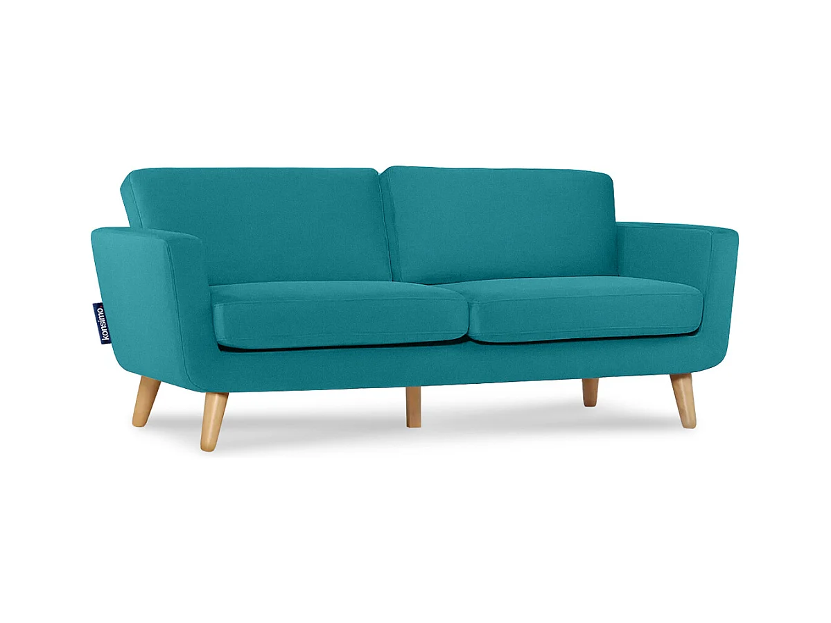Canapé Scandinave 3 places - Bleu Turquoise - TAGIO