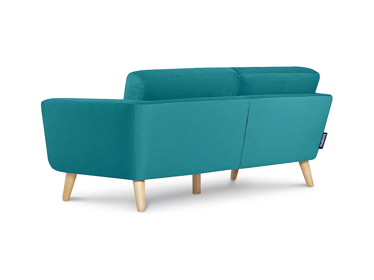 Canapé Scandinave 3 places - Bleu Turquoise - TAGIO