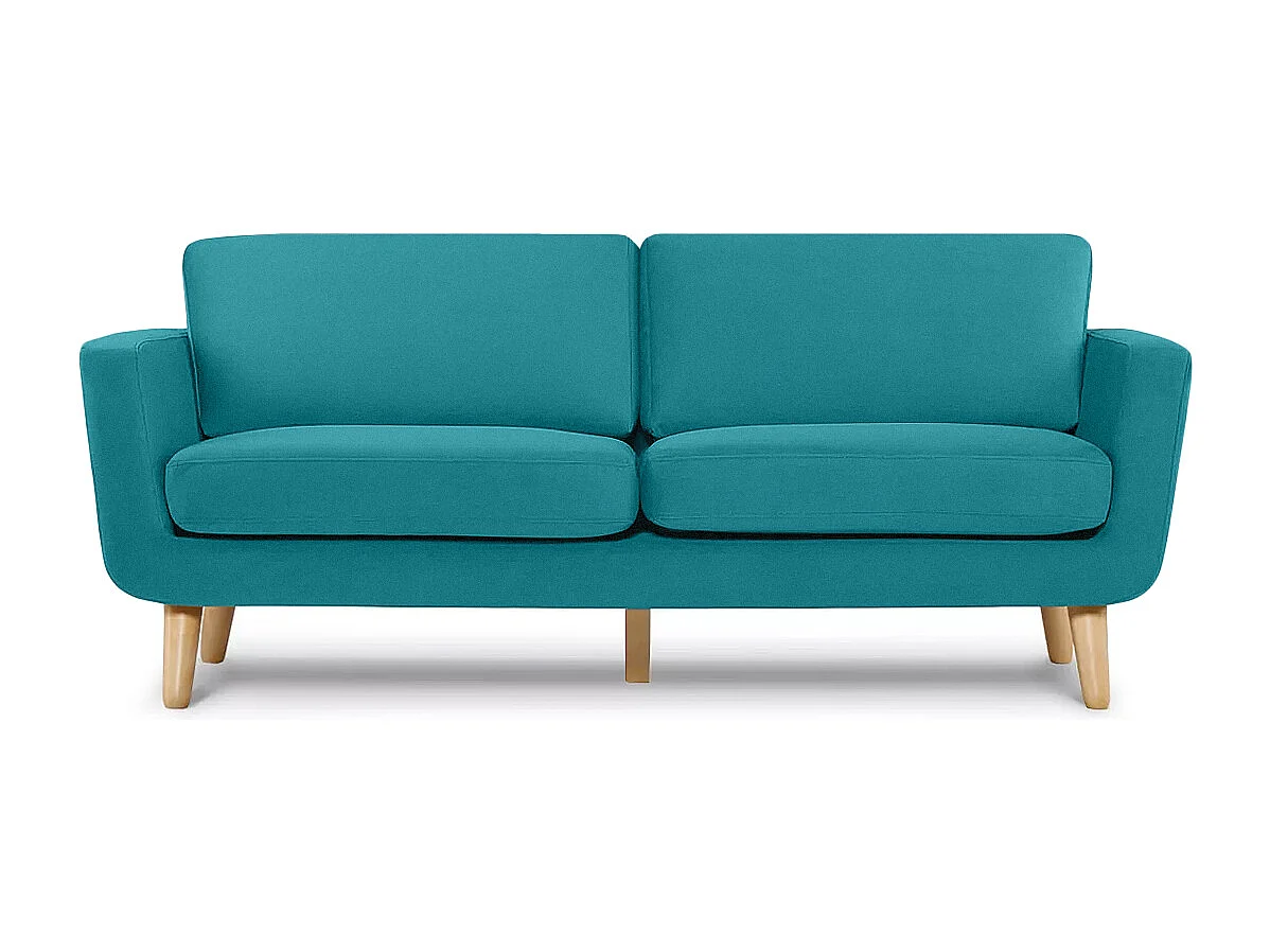 Canapé Scandinave 3 places - Bleu Turquoise - TAGIO