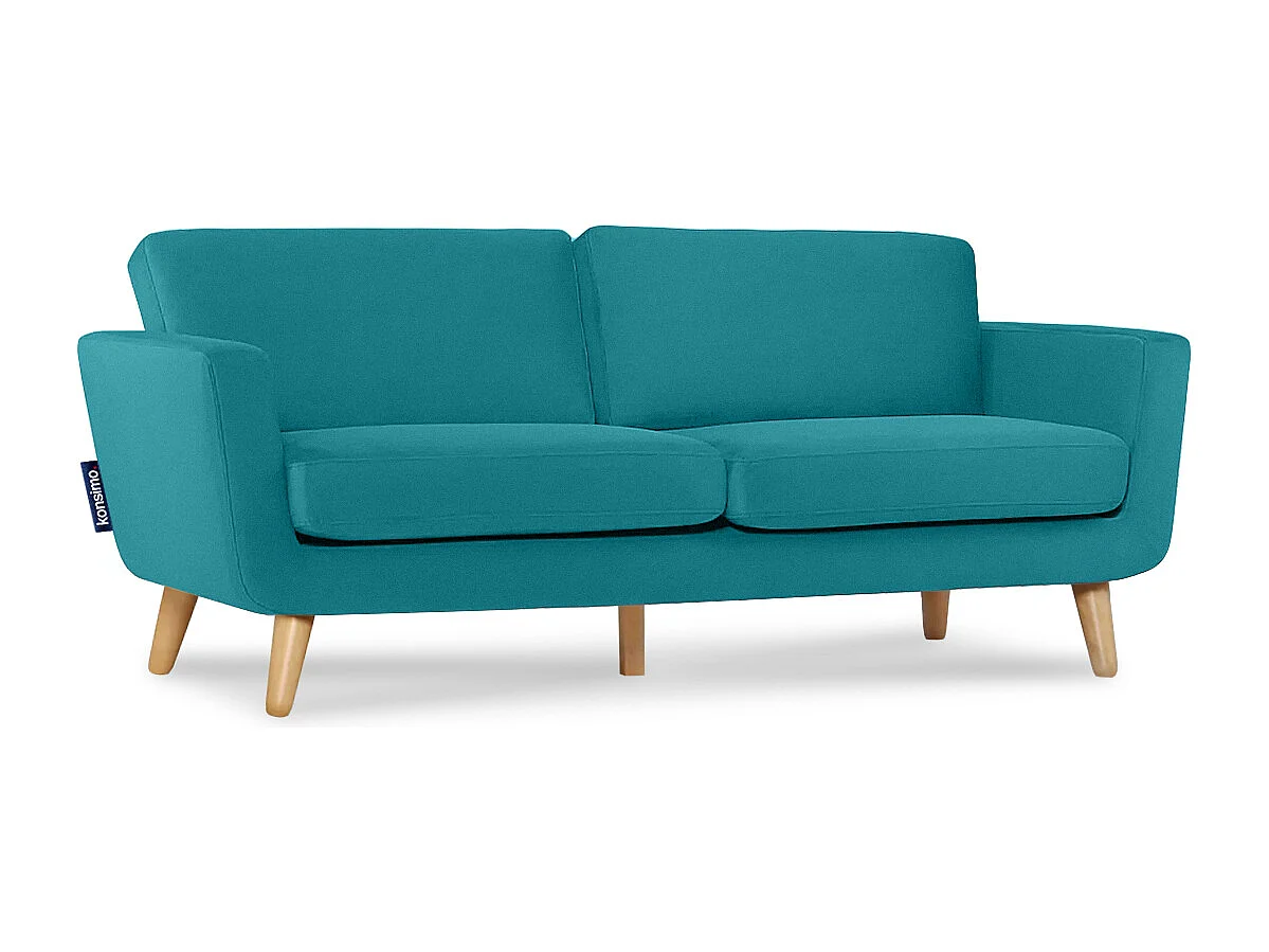 Canapé Scandinave 3 places - Bleu Turquoise - TAGIO