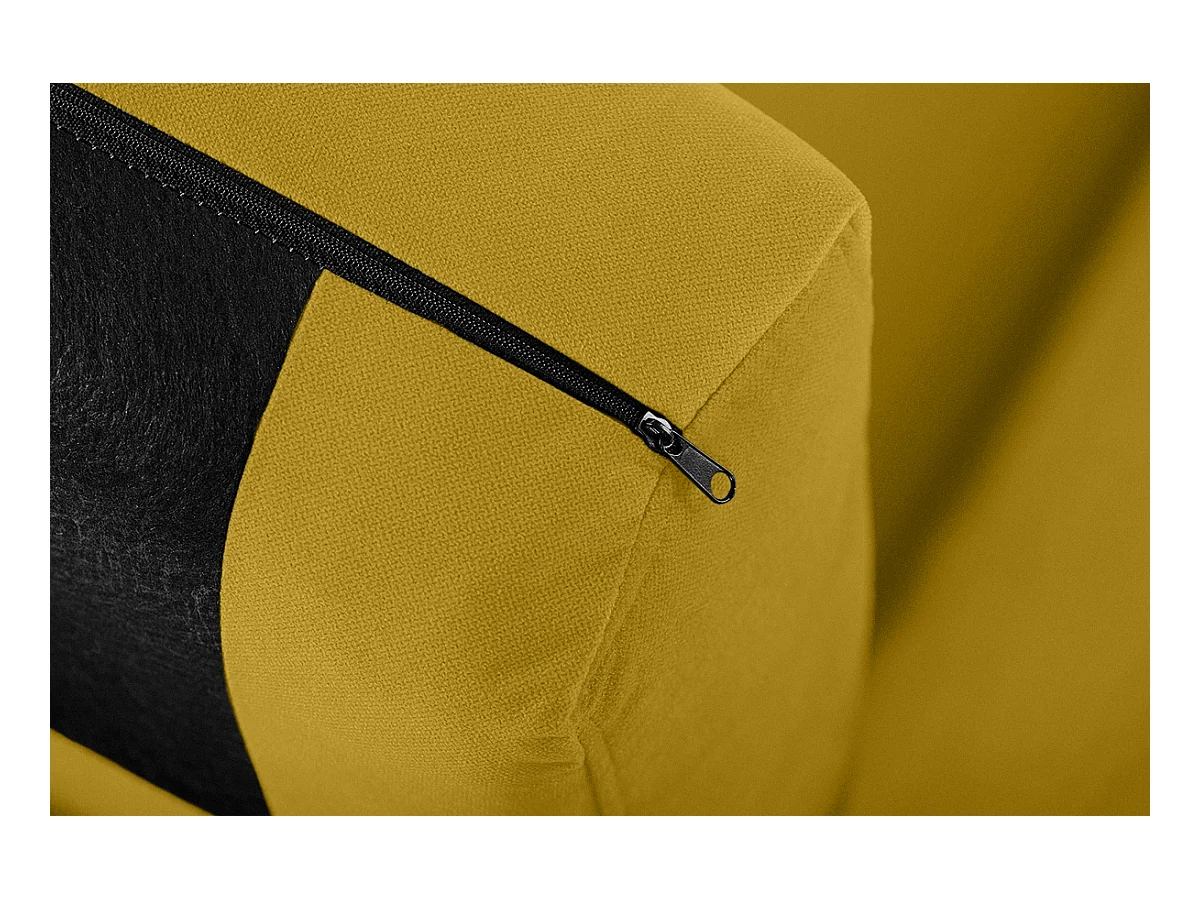 Canapé d'angle 3/4 places - Jaune - TAGIO