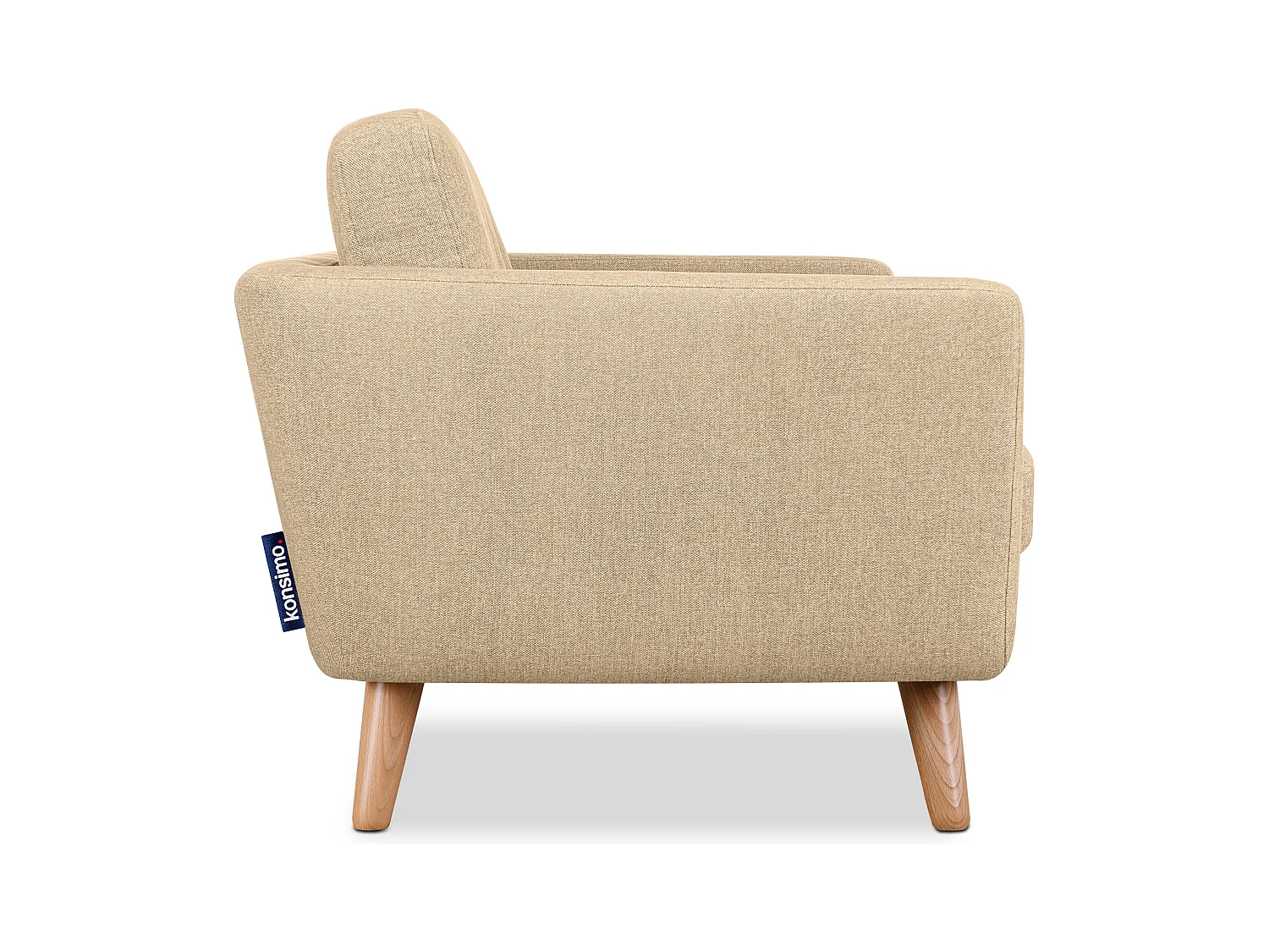 Canapé 2 personnes - Crème/Brun - TAGIO