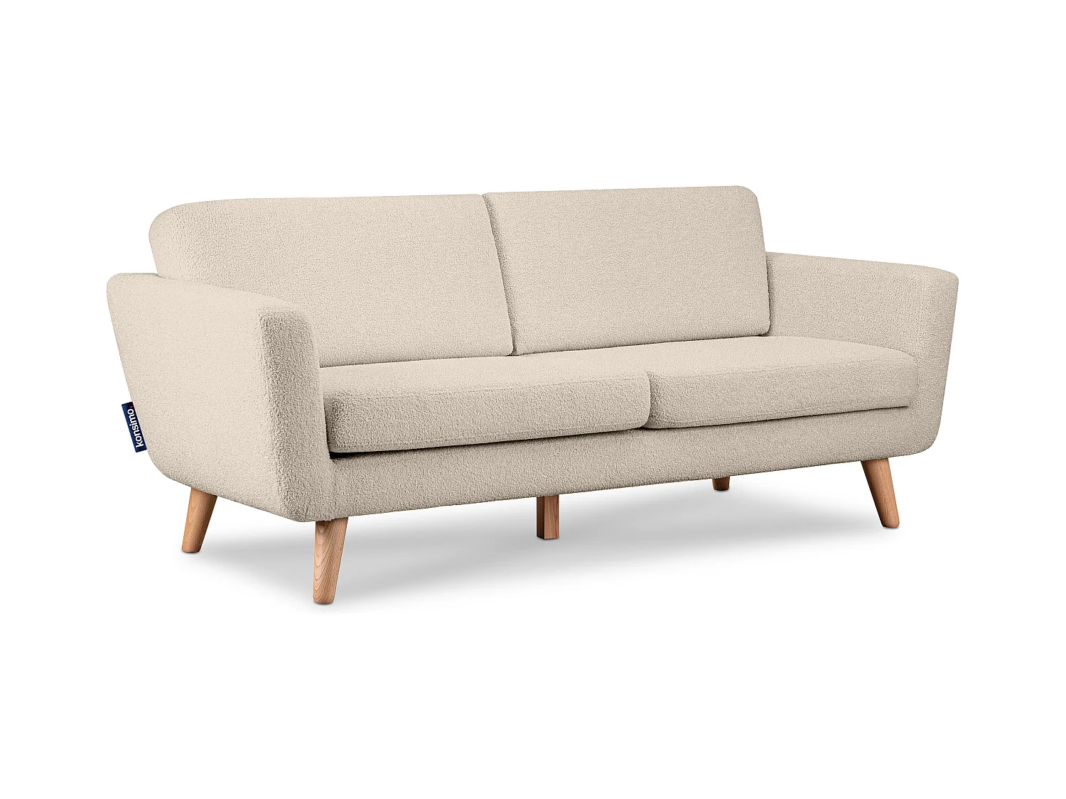 Canapé scandinave 3 places - Crème - TAGIO