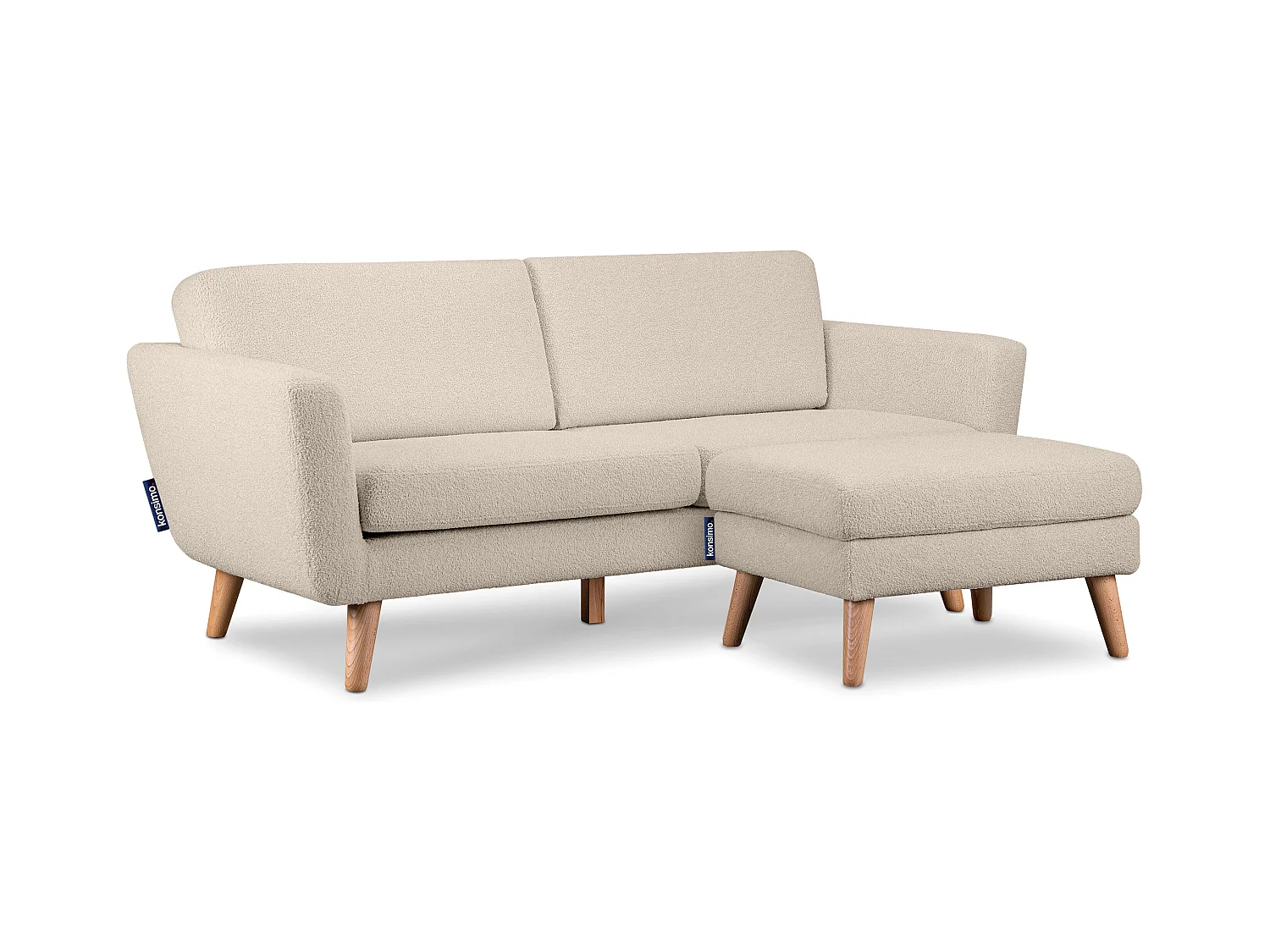 Canapé scandinave 3 places - Crème - TAGIO