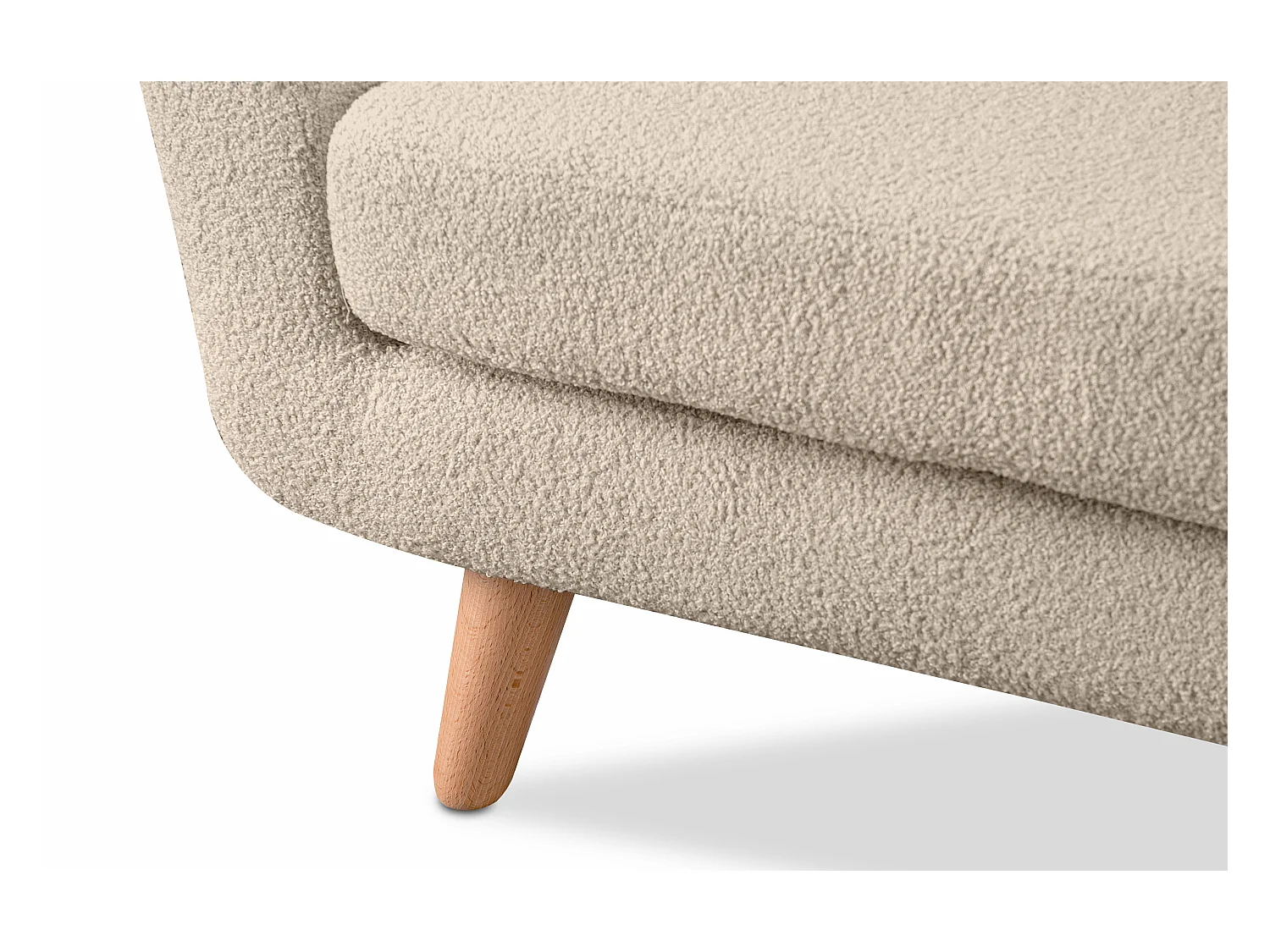 Canapé scandinave 3 places - Crème - TAGIO