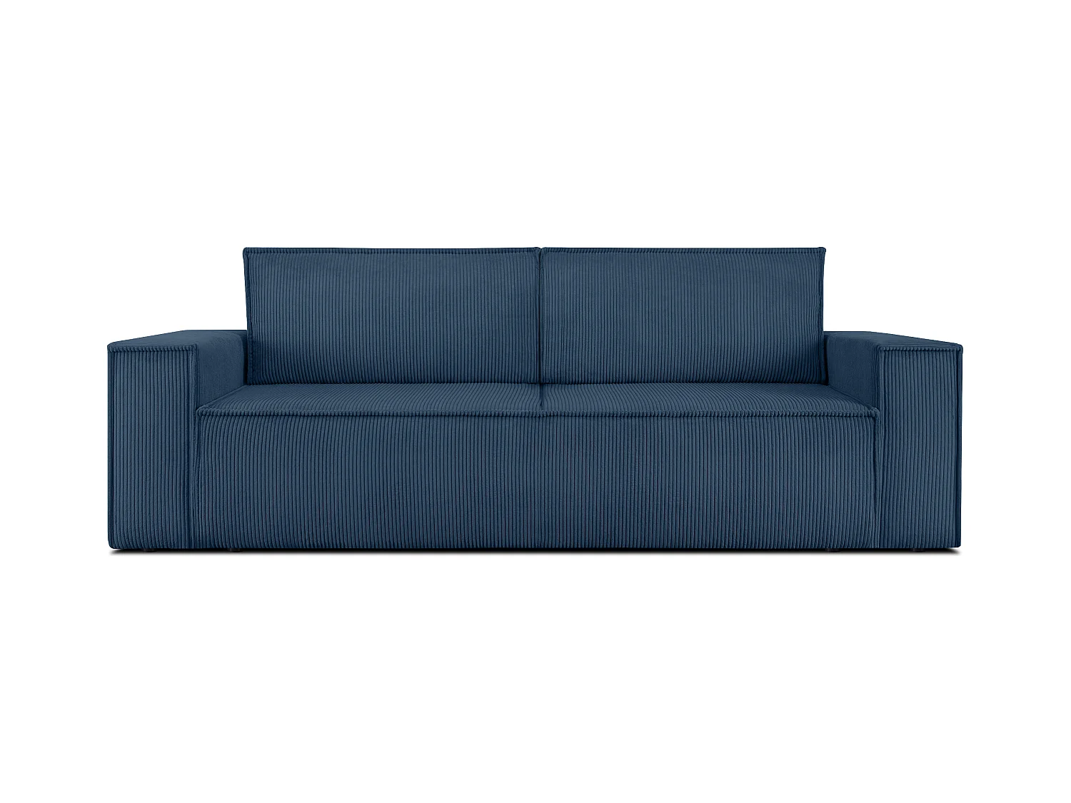 Canapé 3 places convertible - avec fonction couchage - avec coffre de rangement - Marine - NAPI