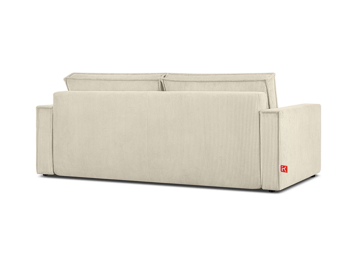 Canapé 3 places convertible - avec fonction couchage - avec coffre de rangement - Crème  - NAPI