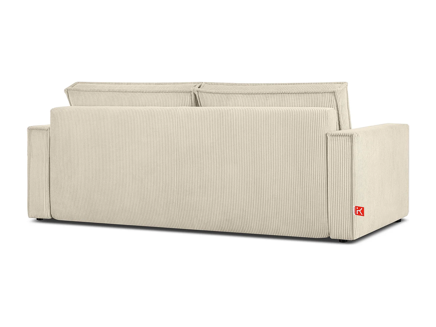 Canapé 3 places convertible - avec fonction couchage - avec coffre de rangement - Crème  - NAPI