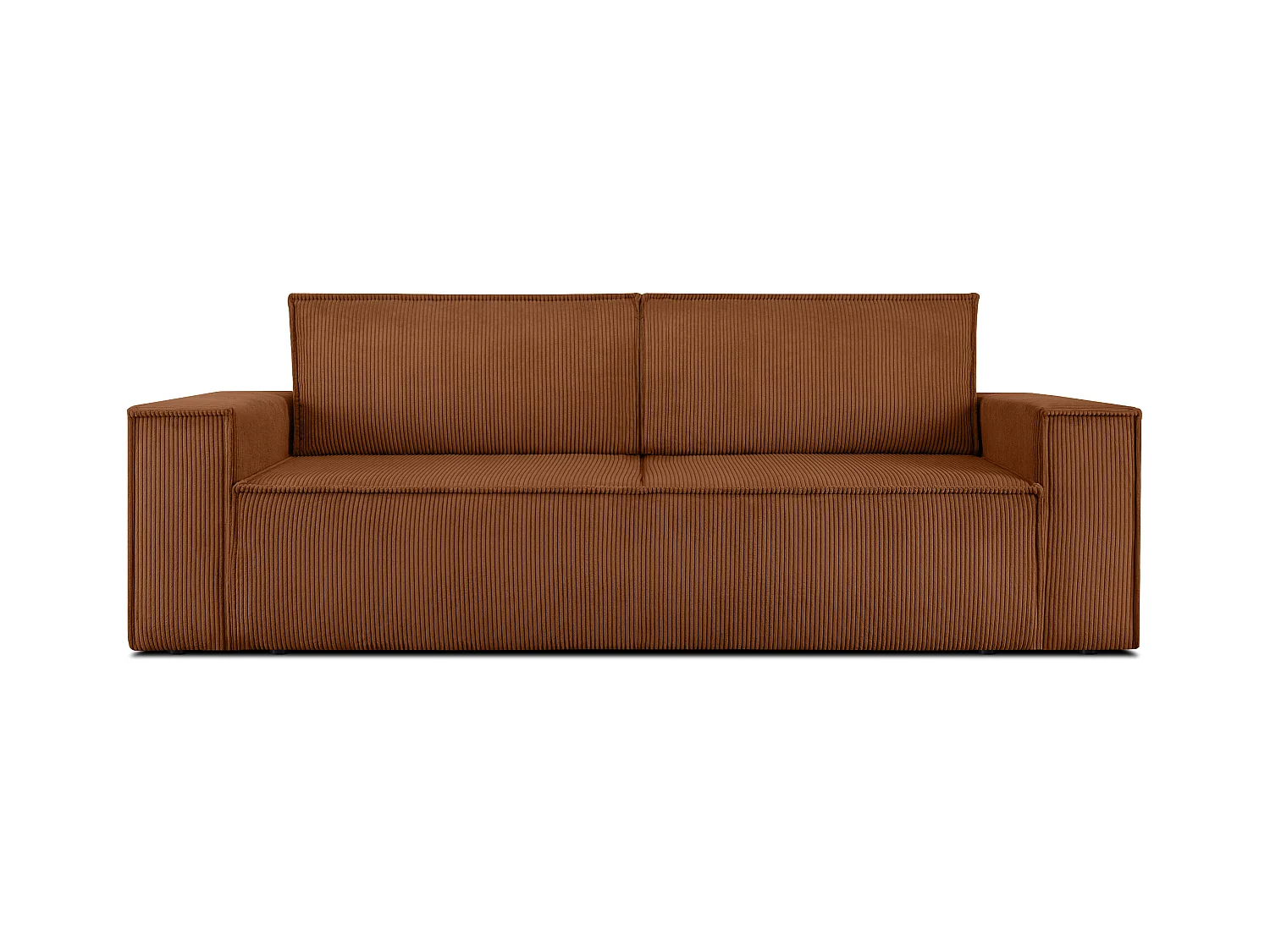 Canapé 3 places convertible - avec fonction couchage - avec coffre de rangement - Rouge - NAPI