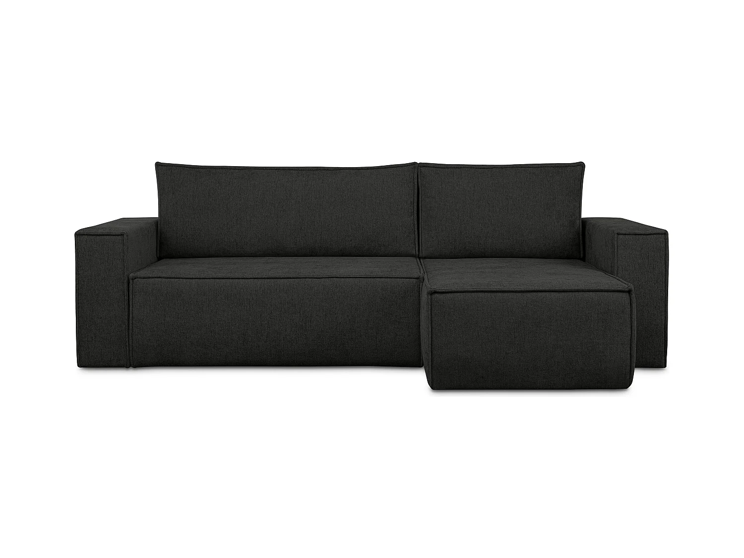 Canapé d'angle universel - gauche / droit - avec fonction couchage - avec coffre de rangement - Anthracite - NAPI II