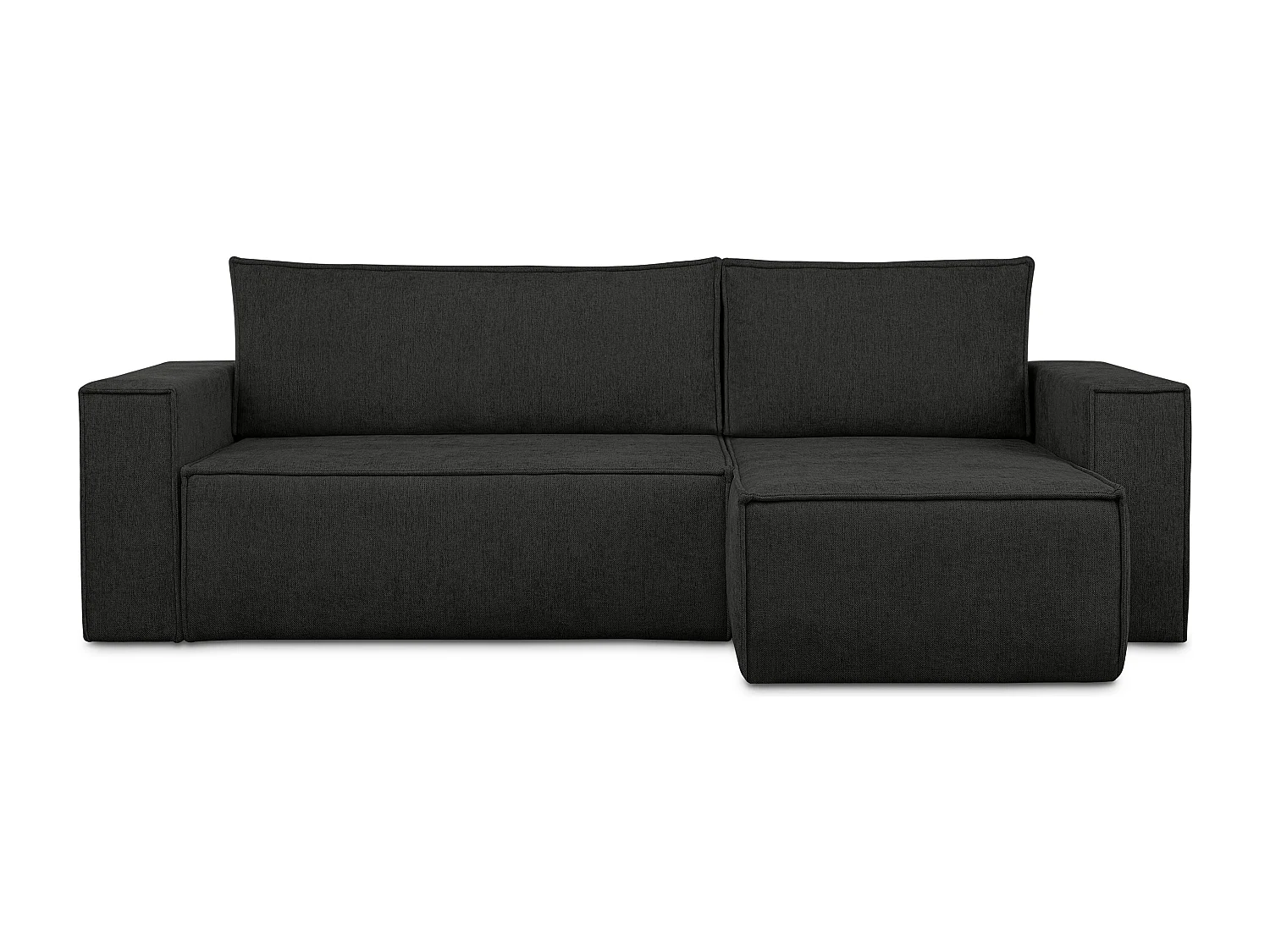 Canapé d'angle universel - gauche / droit - avec fonction couchage - avec coffre de rangement - Anthracite - NAPI II