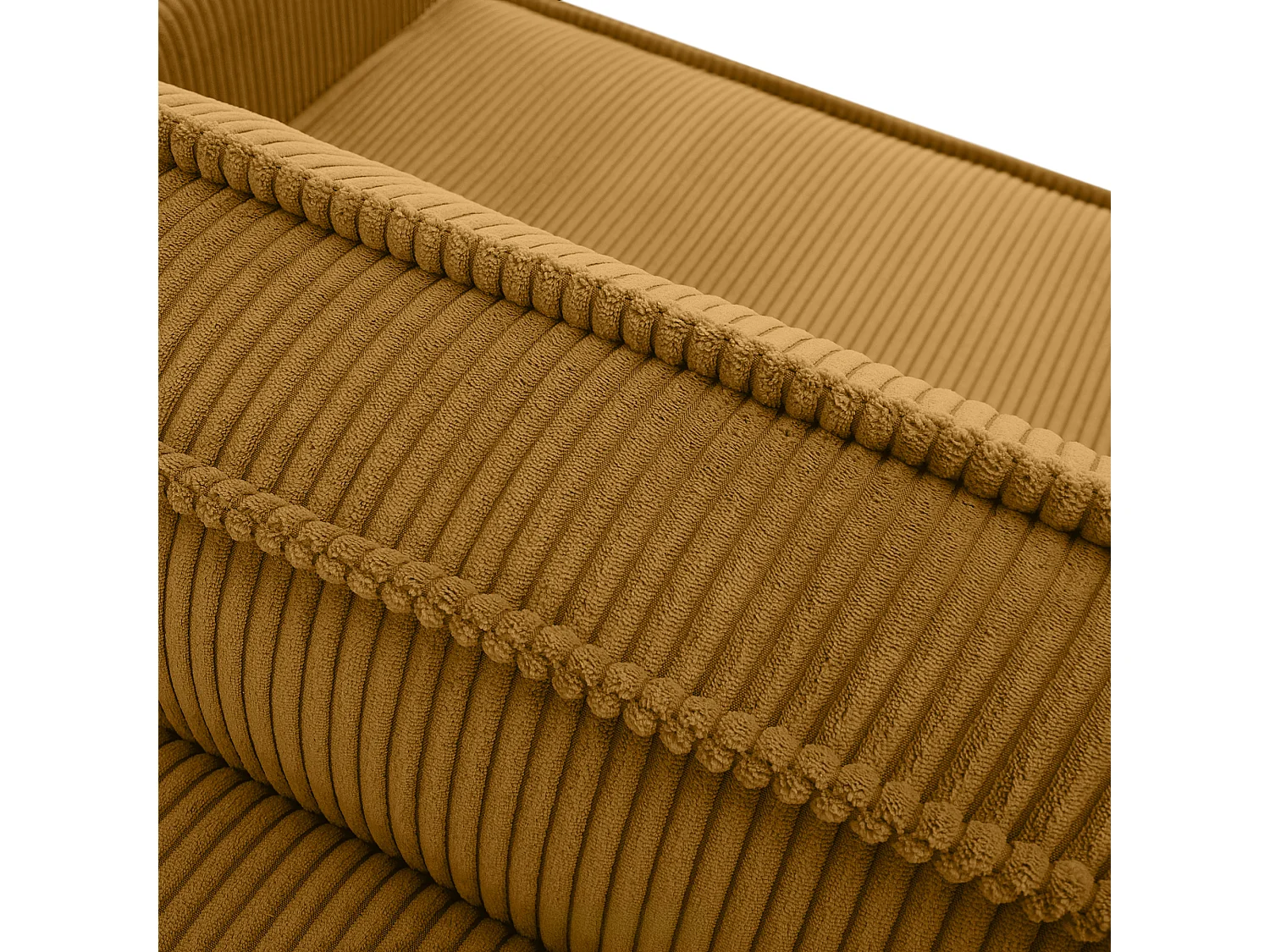 Canapé 3 places convertible - avec fonction couchage - avec coffre de rangement - Jaune - NAPI