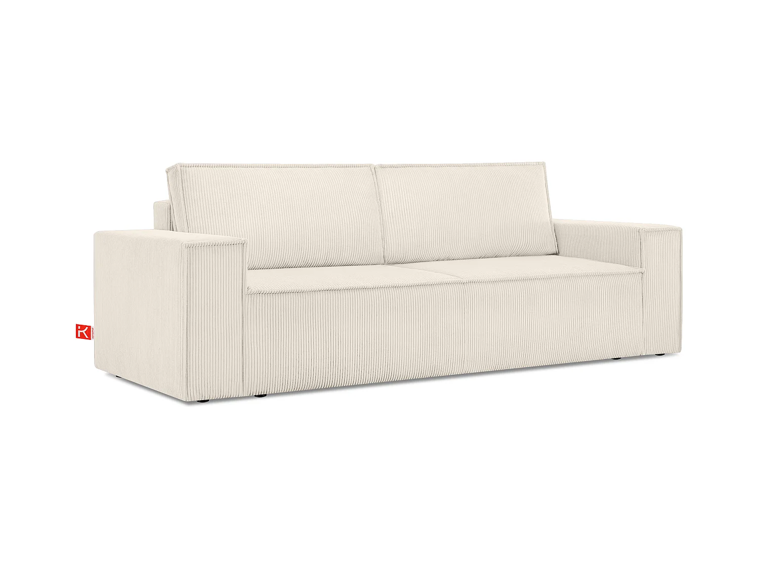 Canapé 3 places convertible - avec fonction couchage - avec coffre de rangement - Ecru - NAPI