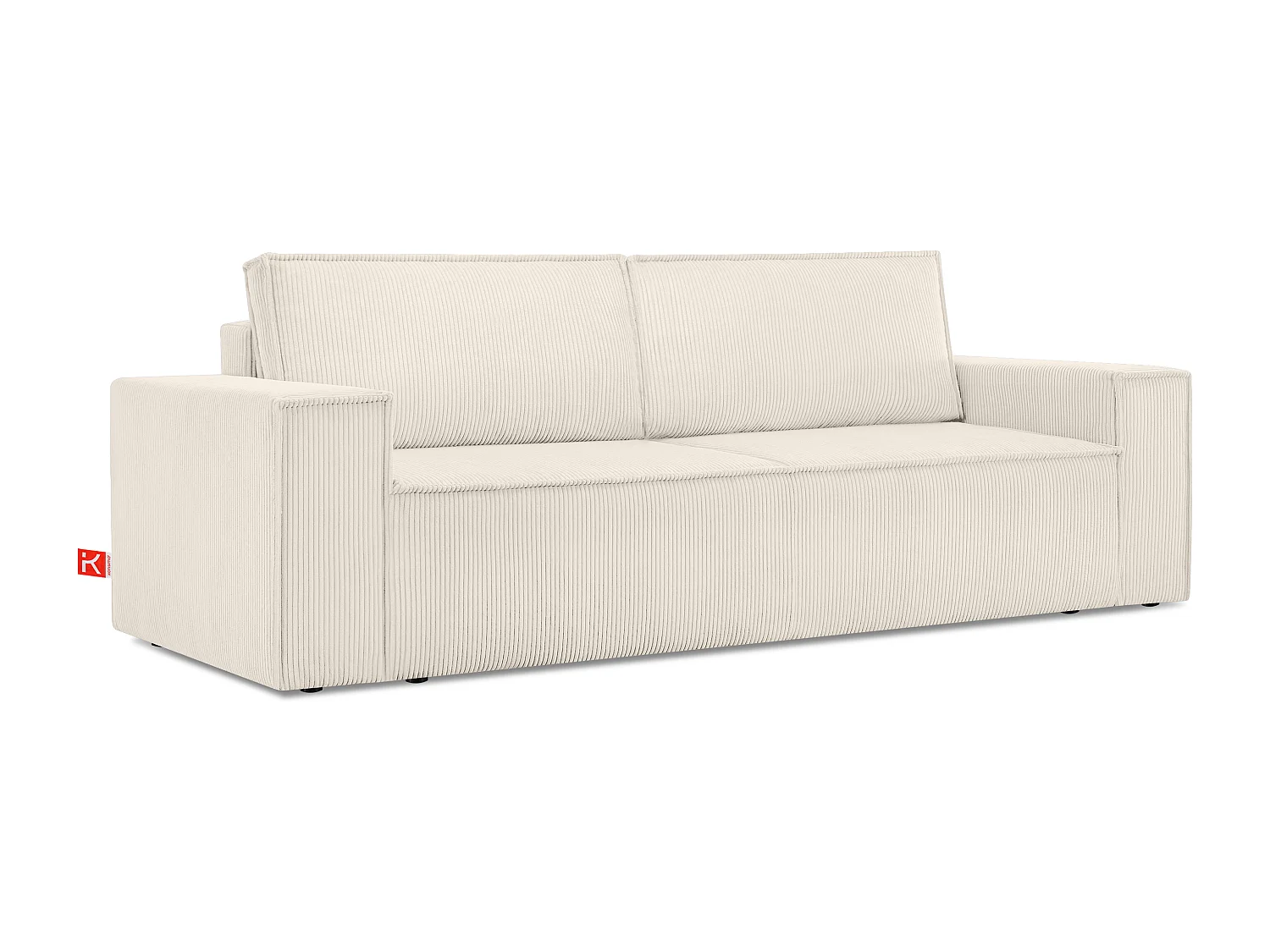 Canapé 3 places convertible - avec fonction couchage - avec coffre de rangement - Ecru - NAPI