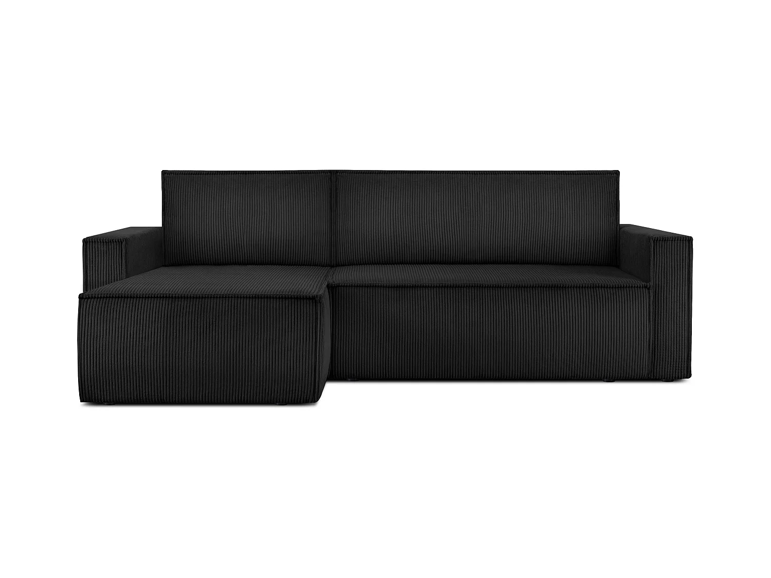 Canapé d'angle universel - gauche / droit - avec fonction couchage - avec coffre de rangement - Anthracite - NAPI