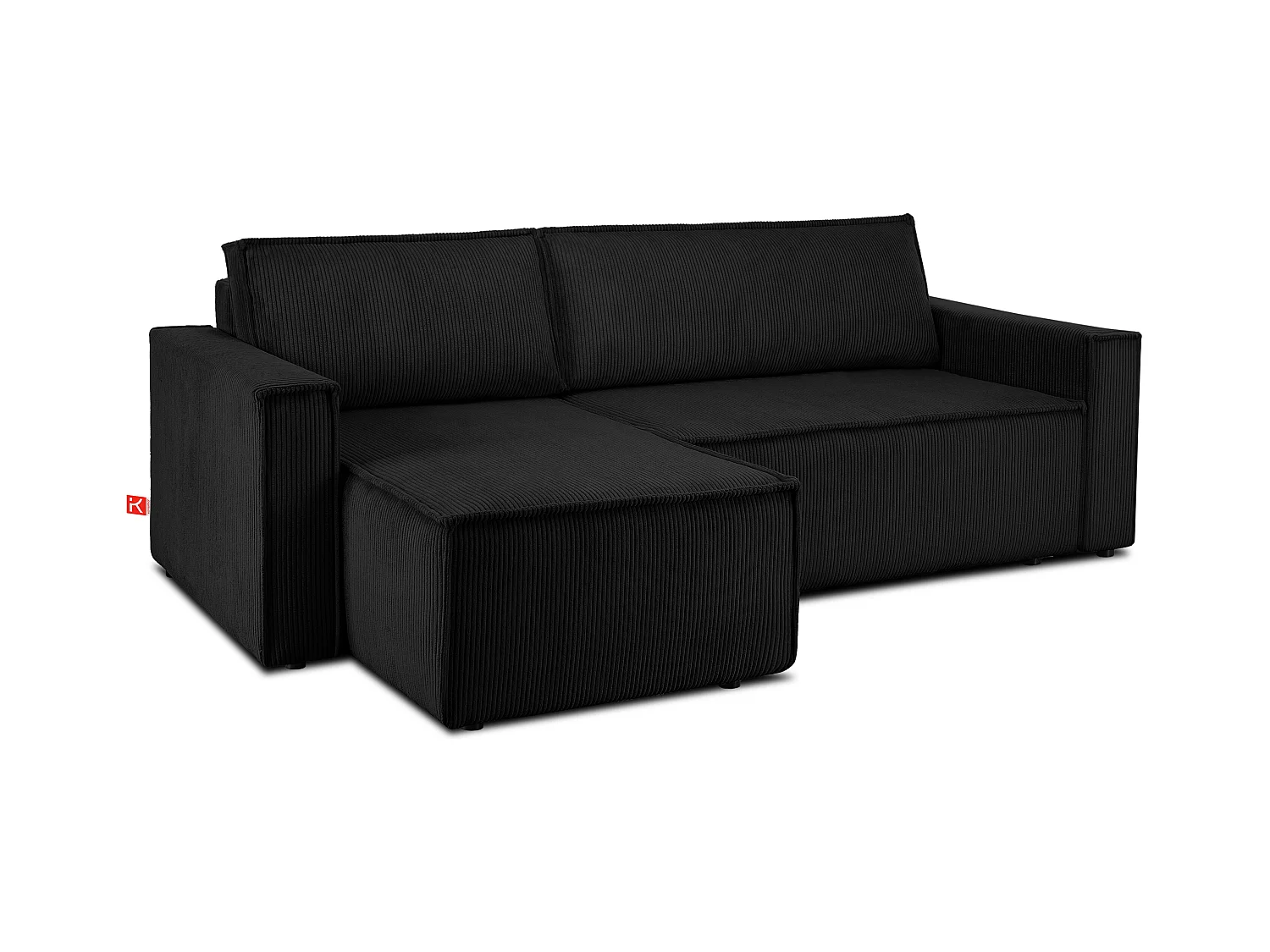 Canapé d'angle universel - gauche / droit - avec fonction couchage - avec coffre de rangement - Anthracite - NAPI