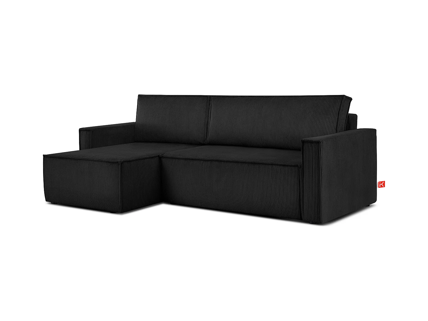 Canapé d'angle universel - gauche / droit - avec fonction couchage - avec coffre de rangement - Anthracite - NAPI