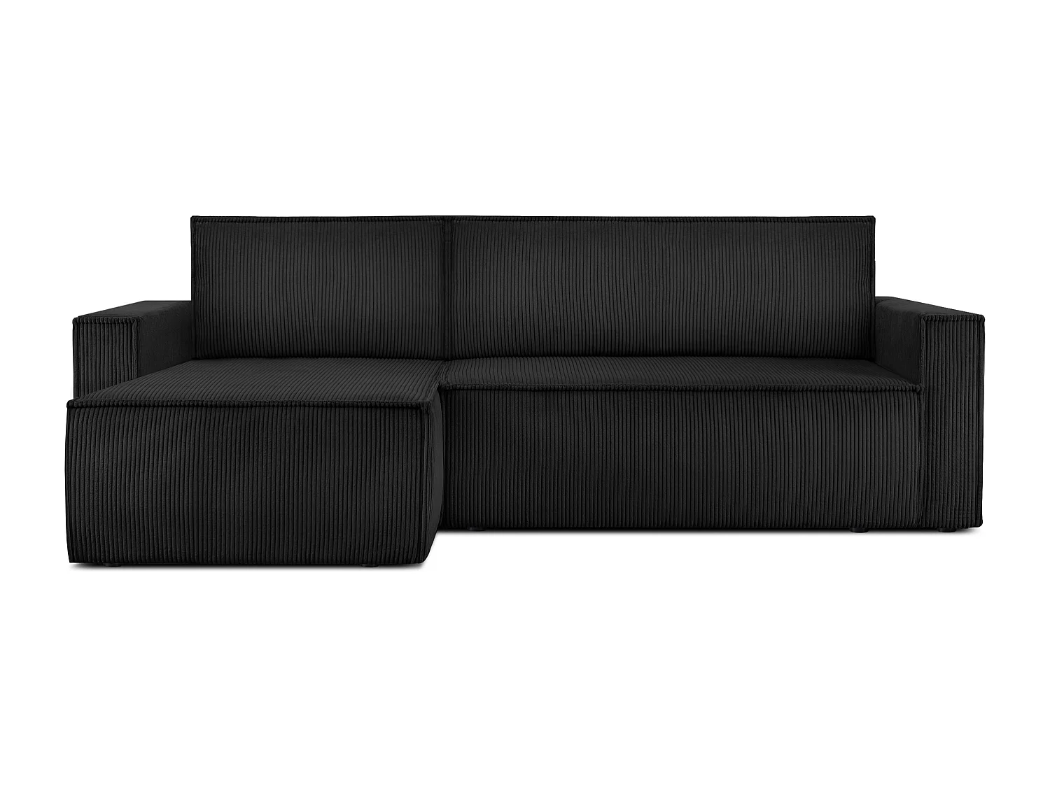 Canapé d'angle universel - gauche / droit - avec fonction couchage - avec coffre de rangement - Anthracite - NAPI