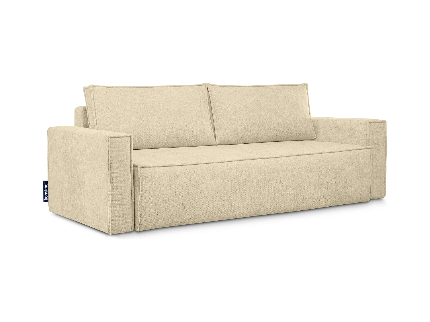 Canapé 3 places convertible - avec fonction couchage - avec coffre de rangement - Creme - NAPI II