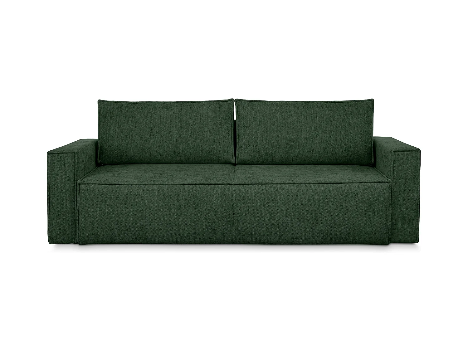 Canapé 3 places convertible - avec fonction couchage - avec coffre de rangement - Vert - NAPI II