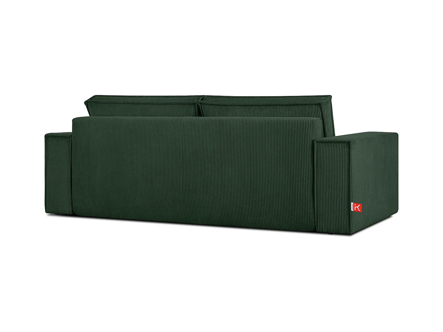 Canapé 3 places convertible - avec fonction couchage - avec coffre de rangement - Vert foncé - NAPI