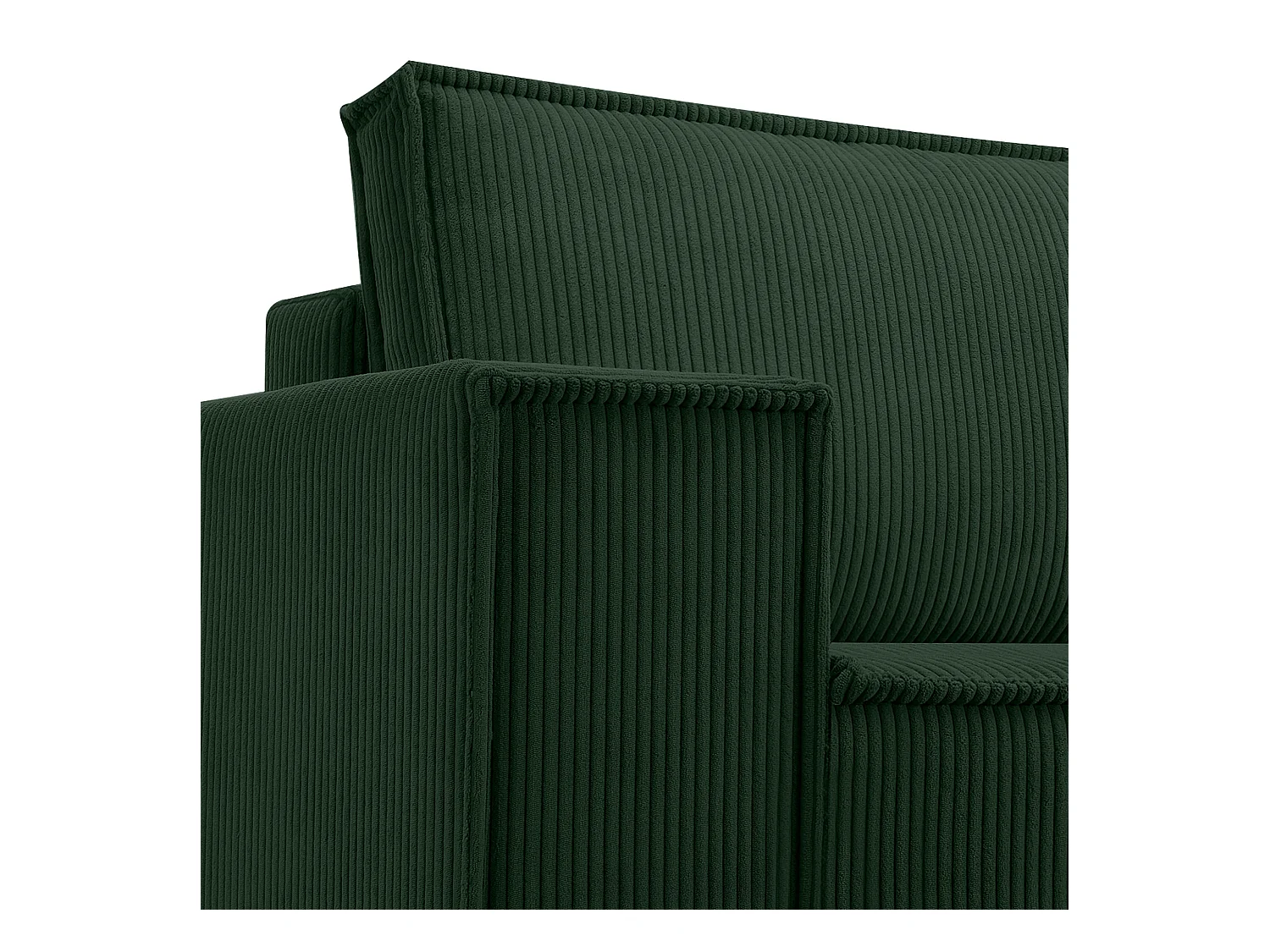 Canapé 3 places convertible - avec fonction couchage - avec coffre de rangement - Vert foncé - NAPI