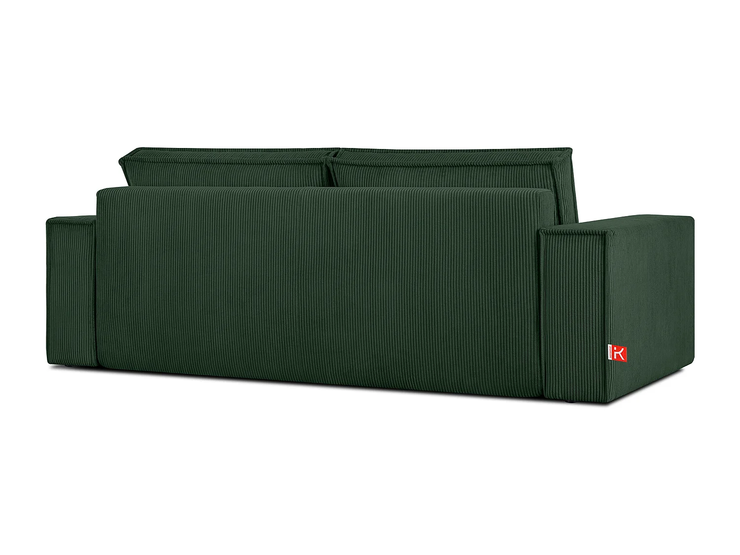Canapé 3 places convertible - avec fonction couchage - avec coffre de rangement - Vert foncé - NAPI