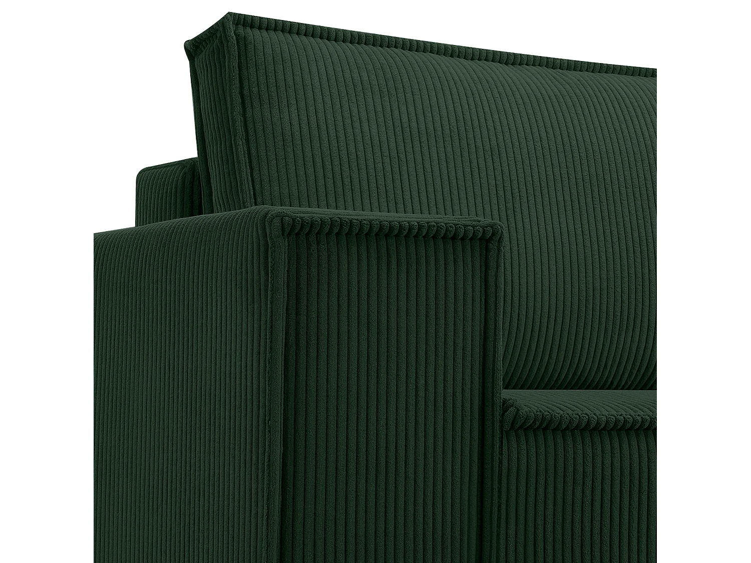 Canapé 3 places convertible - avec fonction couchage - avec coffre de rangement - Vert foncé - NAPI