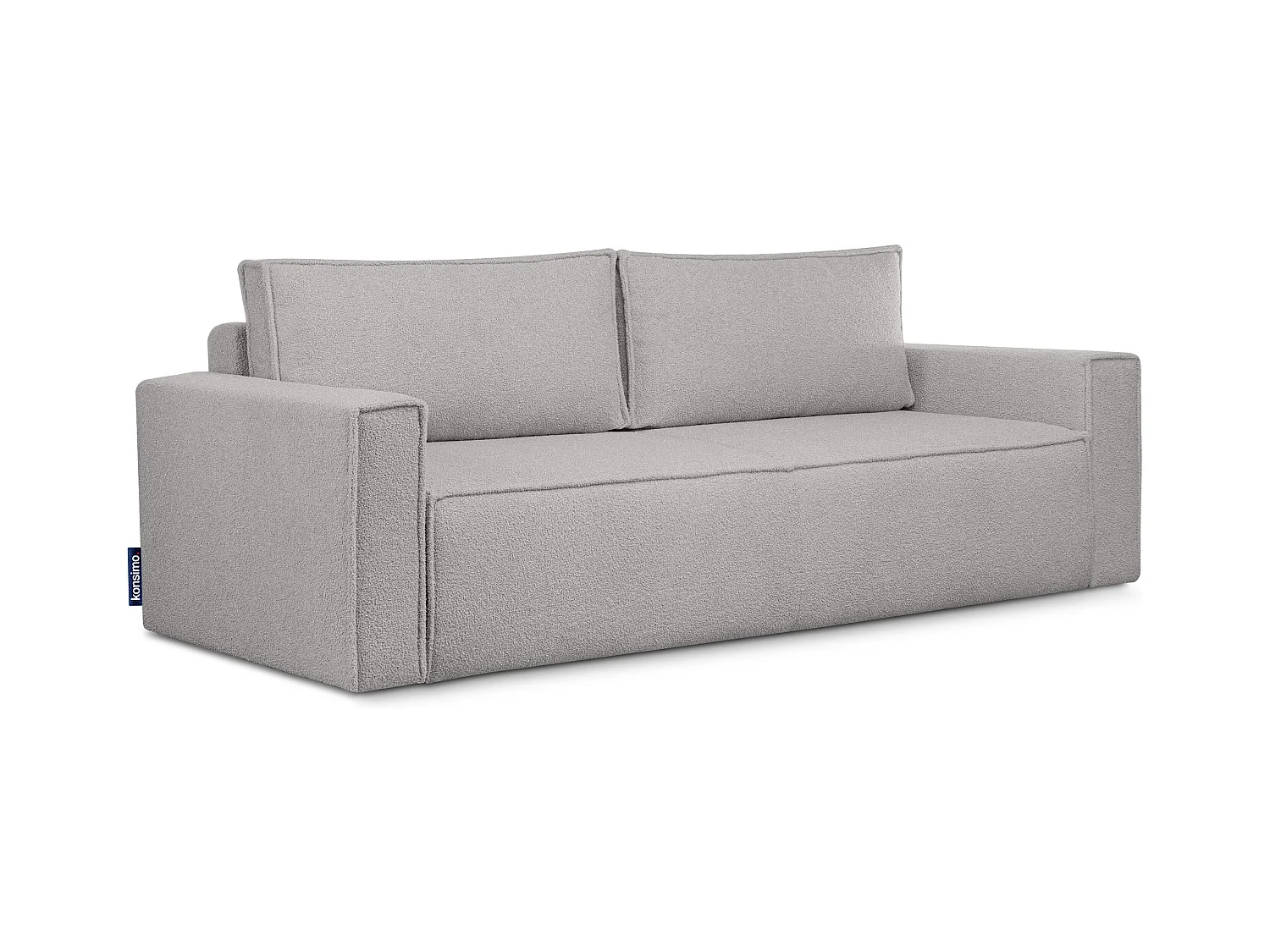 Canapé 3 places convertible - avec fonction couchage - avec coffre de rangement - Gris - NAPI II