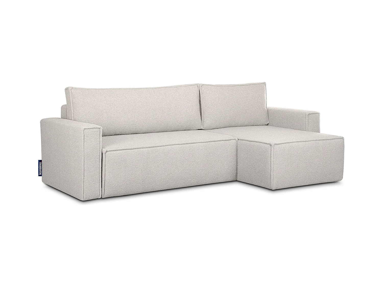 Canapé d'angle universel - gauche / droit - avec fonction couchage - avec coffre de rangement - Modern - blanc - NAPI II