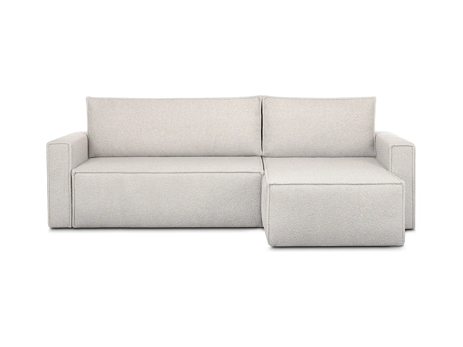 Canapé d'angle universel - gauche / droit - avec fonction couchage - avec coffre de rangement - Modern - blanc - NAPI II