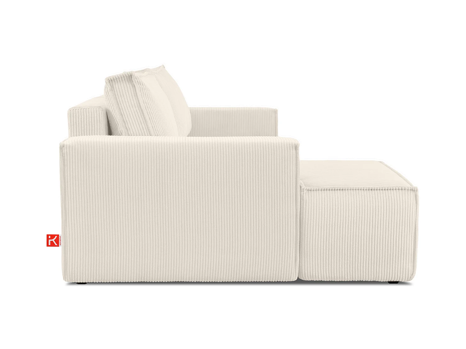 Canapé d'angle - gauche - avec fonction couchage - avec coffre de rangement - Modern  -  écru - NAPI