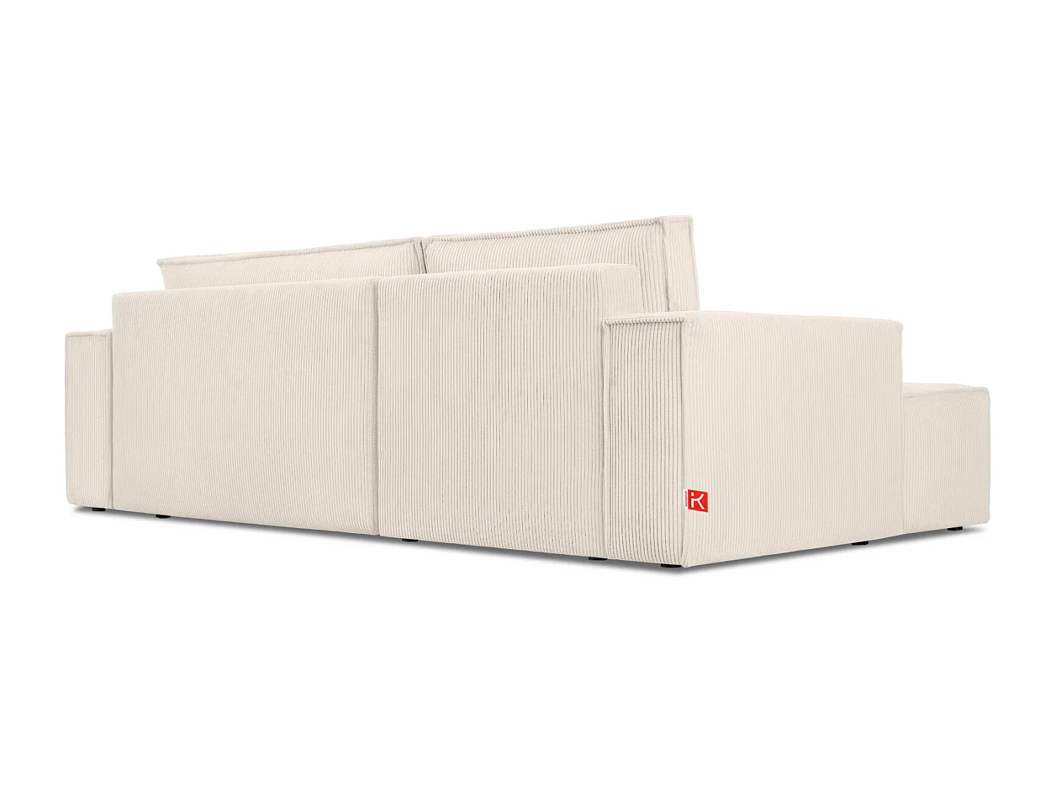 Canapé d'angle - gauche - avec fonction couchage - avec coffre de rangement - Modern  -  écru - NAPI