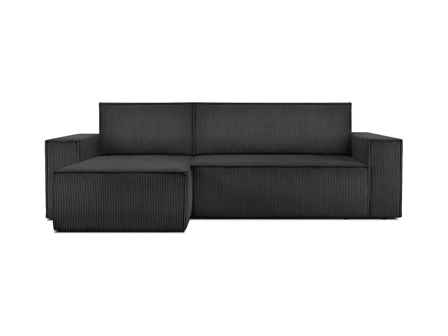 Canapé d'angle universel - gauche / droit - avec fonction couchage - avec coffre de rangement - Gris - NAPI