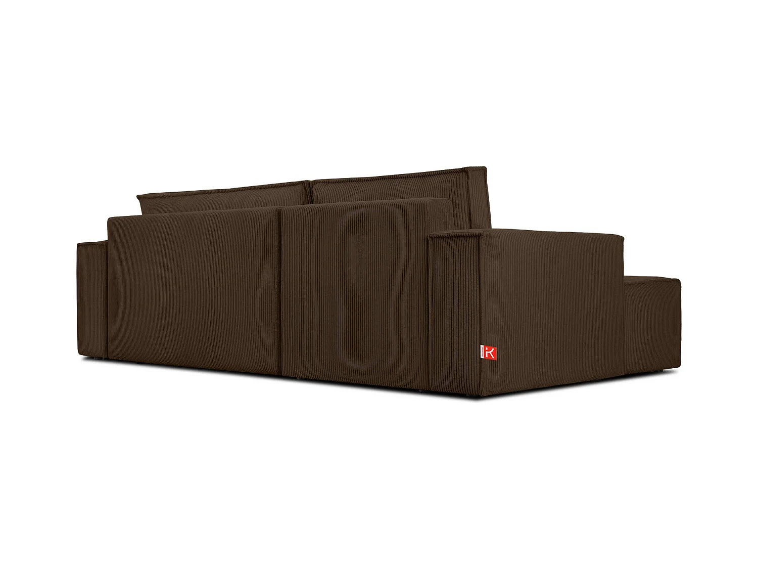 Canapé d'angle - gauche - avec fonction couchage - avec coffre de rangement - Modern - Marron - NAPI