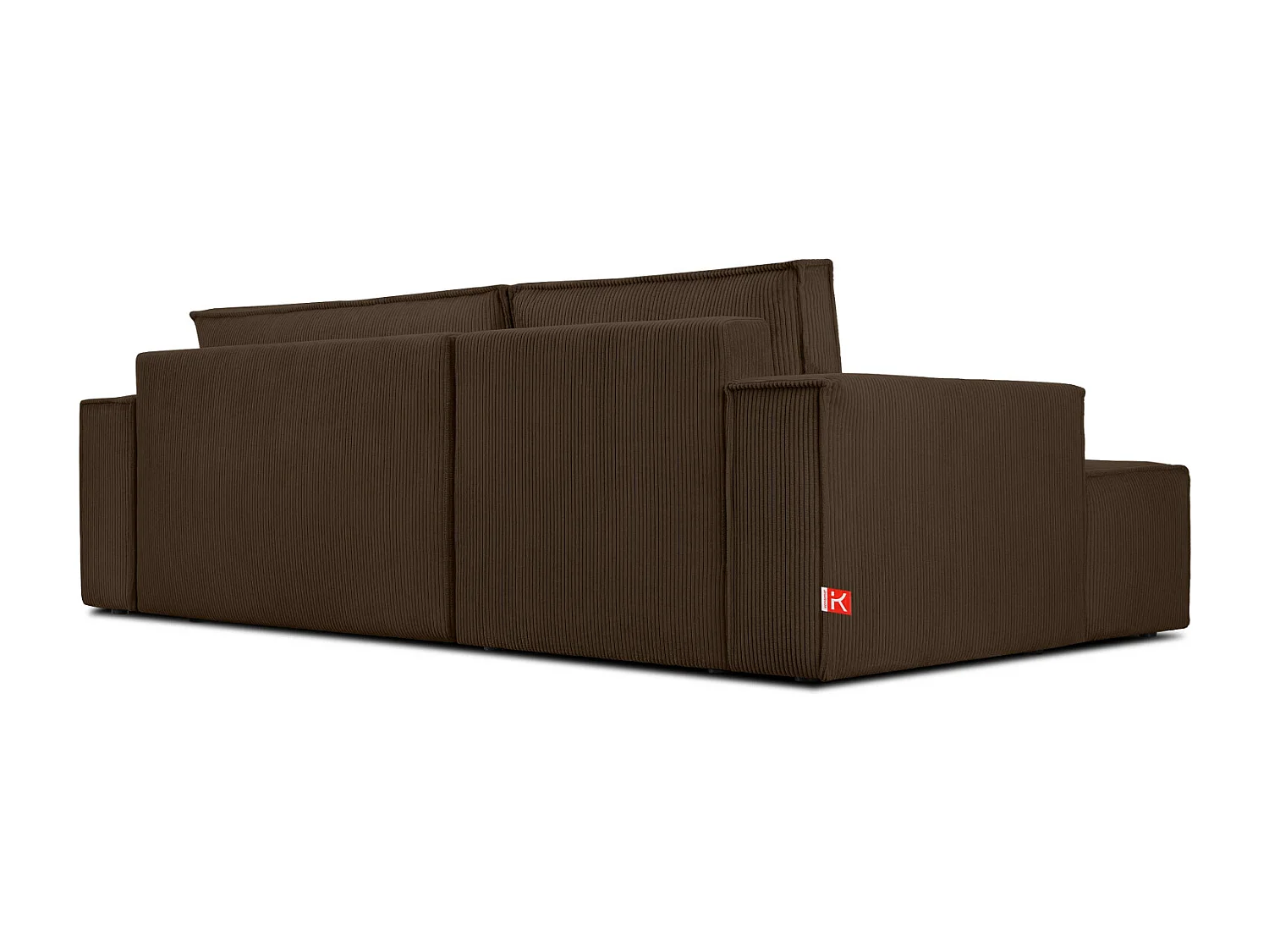 Canapé d'angle - gauche - avec fonction couchage - avec coffre de rangement - Modern - Marron - NAPI