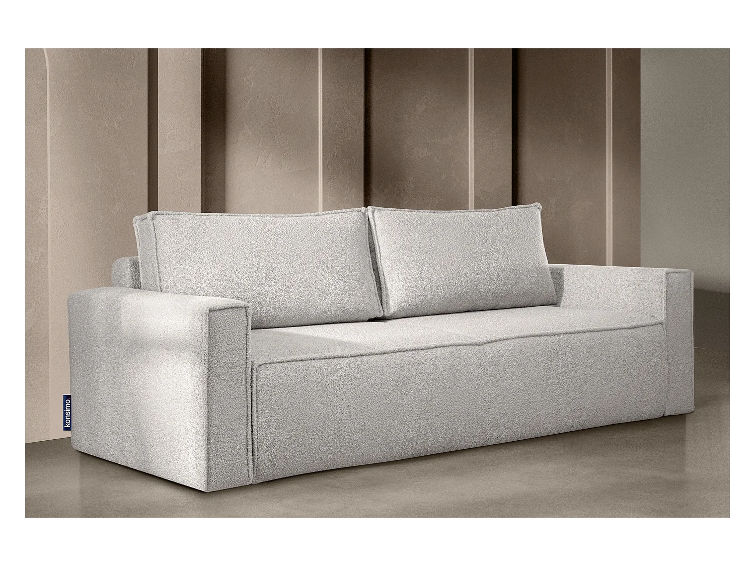 Canapé 3 places convertible - avec fonction couchage - avec coffre de rangement - blanc - NAPI II