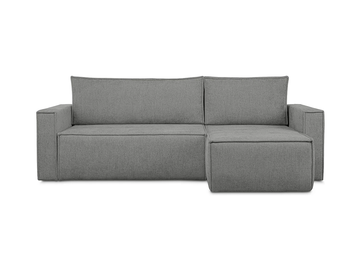 Canapé d'angle universel - gauche / droit - avec fonction couchage - avec coffre de rangement - Gris - NAPI II